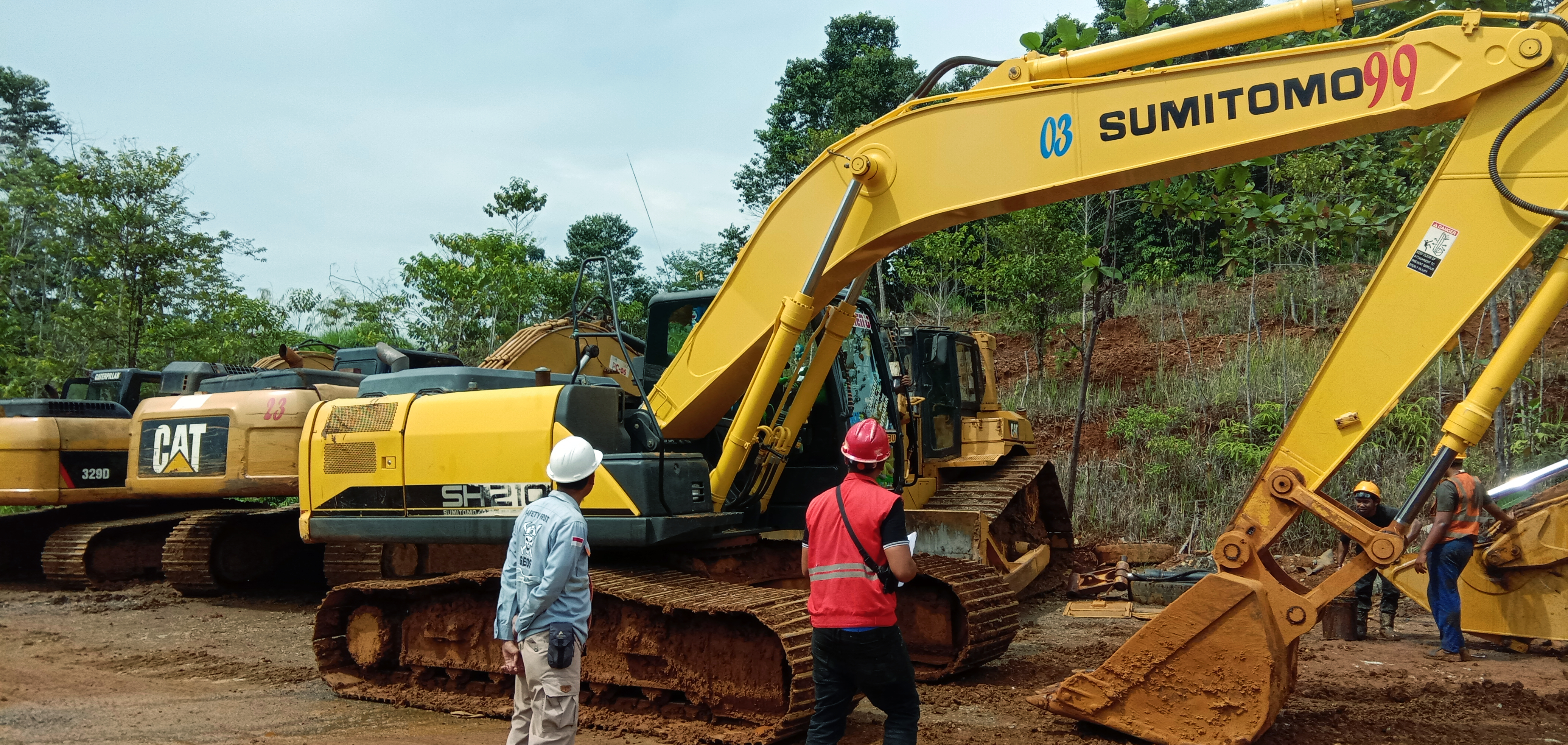 Mining & Construction Excavator on Rocky Terrain